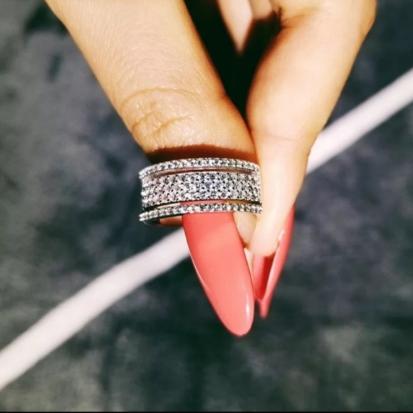 Eternity Triple Row Engagement Band - Picture 13 of 16